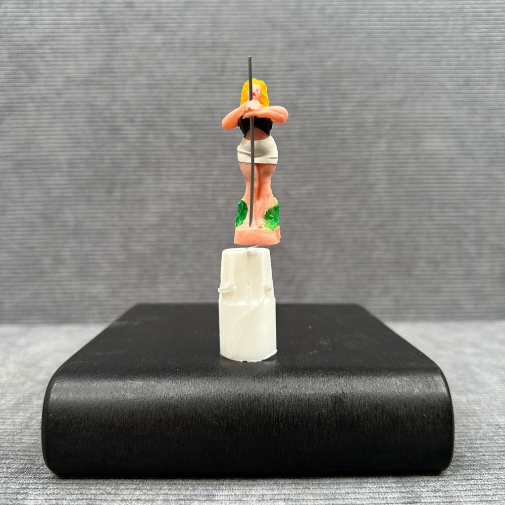 Vintage‎ Miniature Pole Dancer Figurine Blonde Woman Novelty Diorama Decor 1.5"